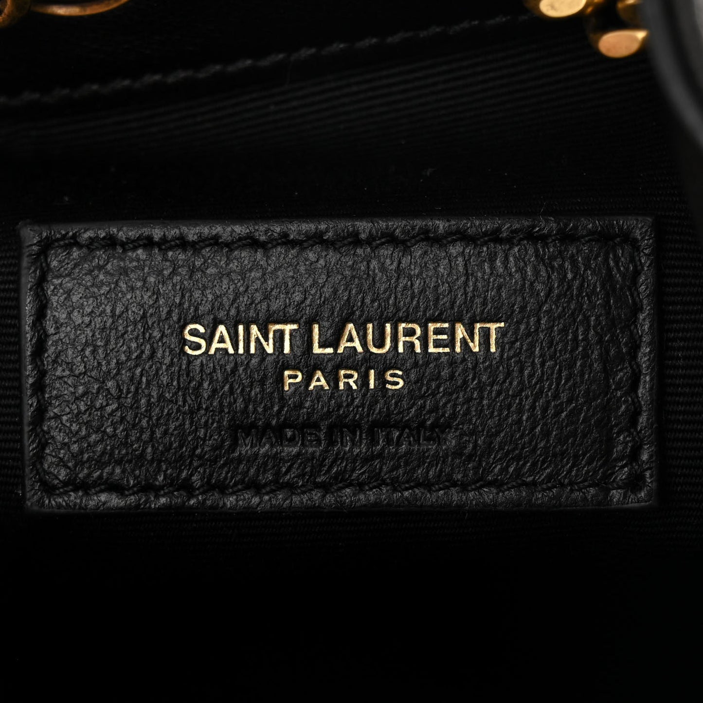 Lambskin Matelasse Monogram Joe Nano Bucket Bag Black