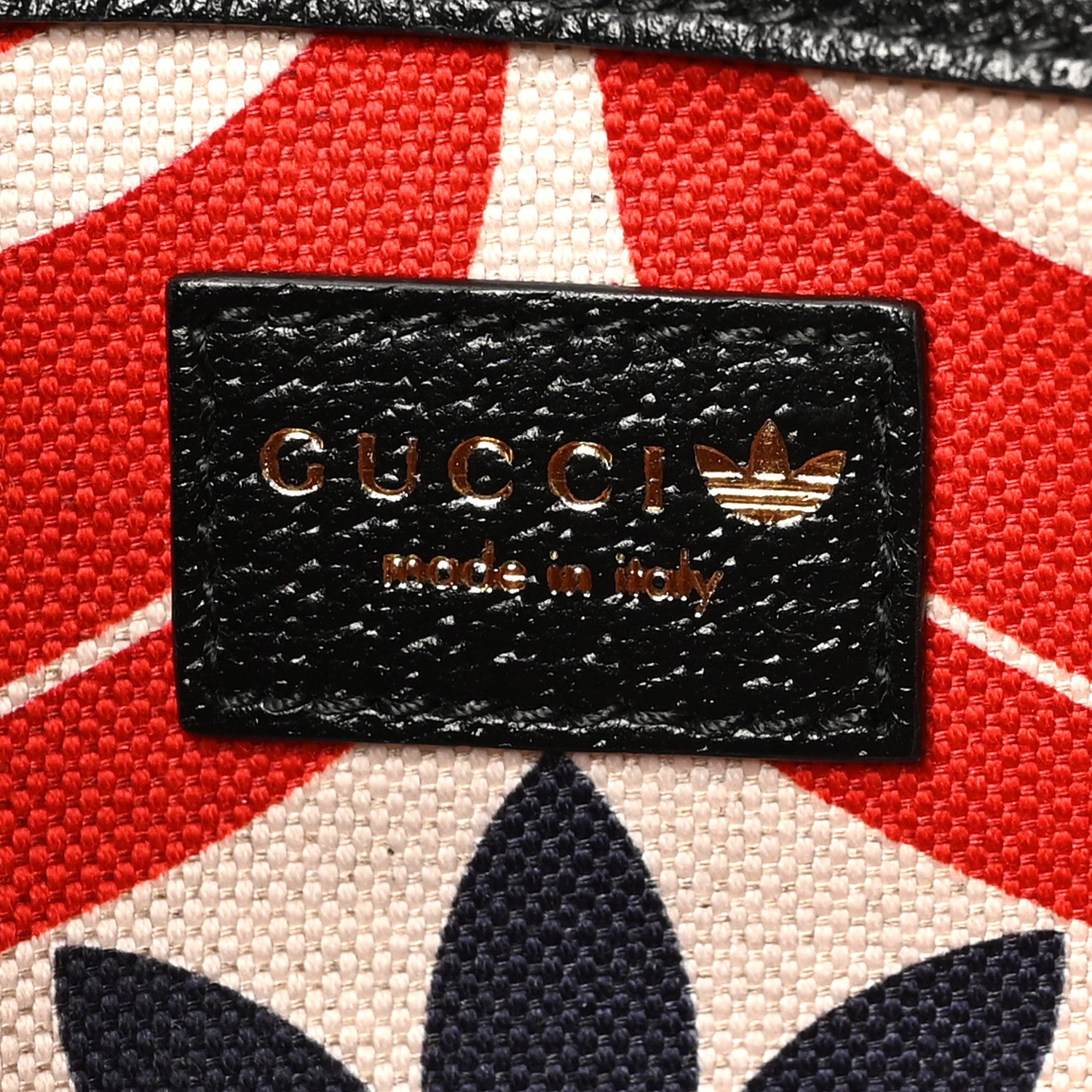 Gucci X ADIDAS Textured Dollar Calfskin Web Small Trefoil Horsebit