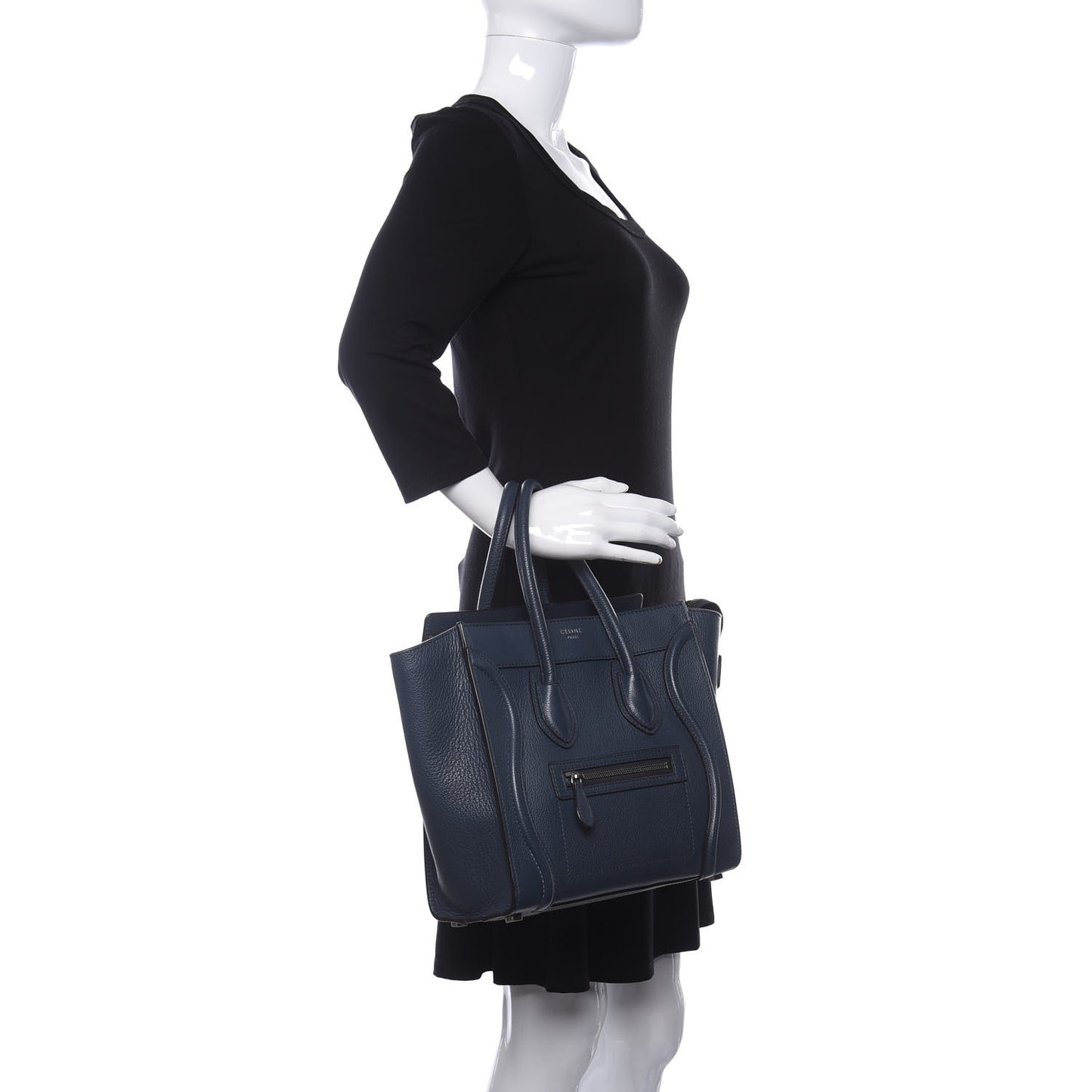 Drummed Calfskin Micro Luggage Orage