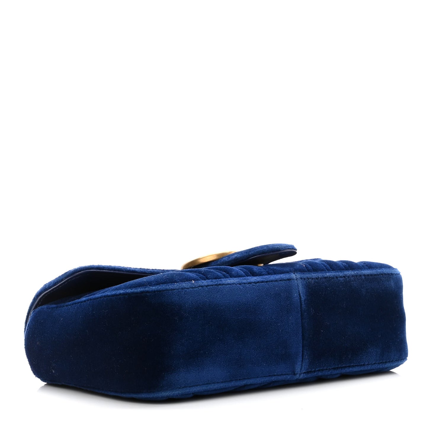 Velvet Matelasse Mini GG Marmont Shoulder Bag Cobalt Blue