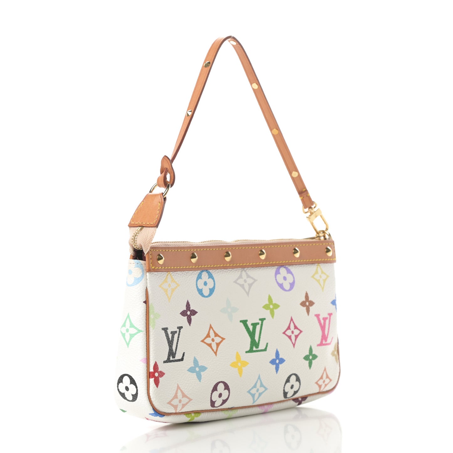 Monogram Multicolor Pochette Accessories White