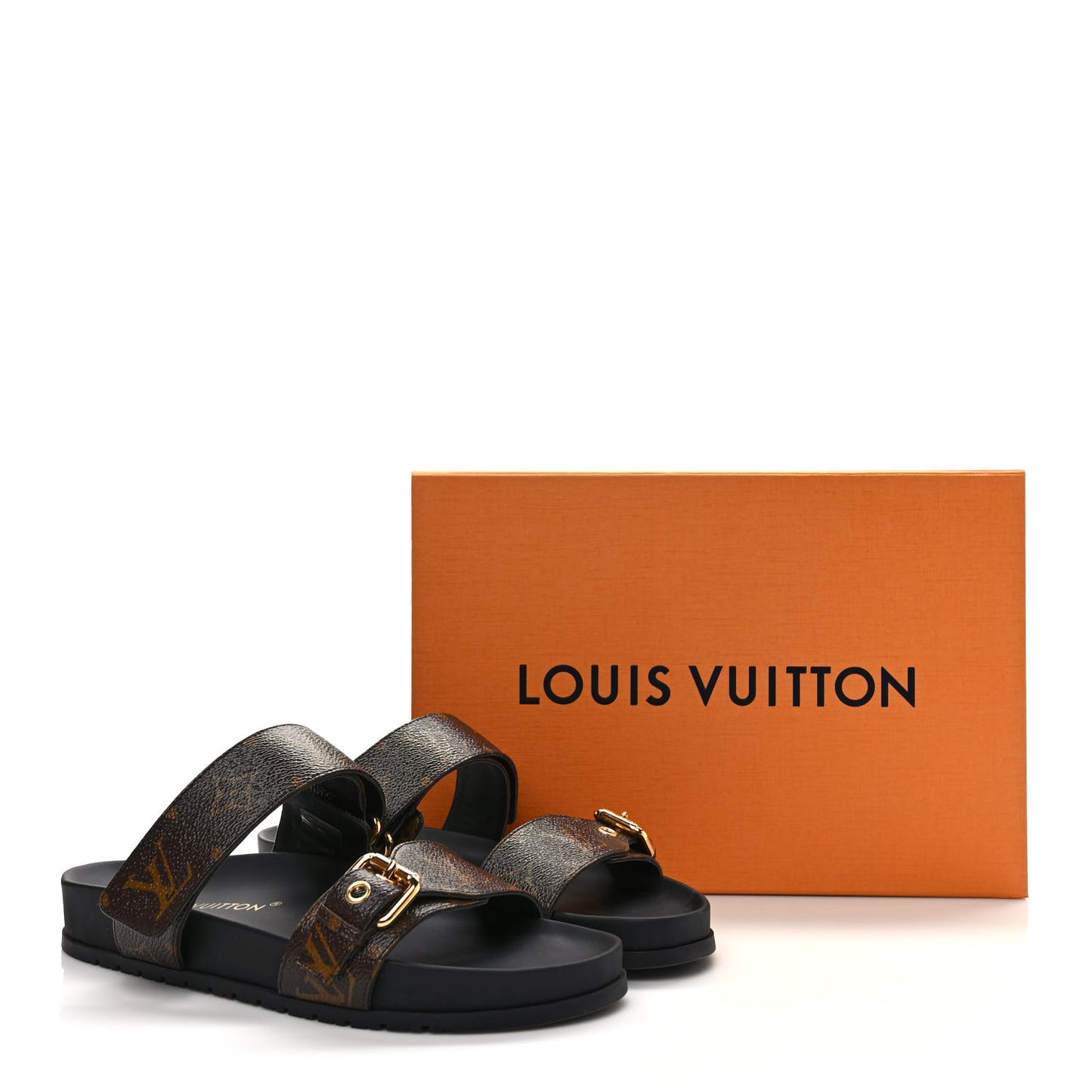 Monogram Bom Dia Mule Sandals 39 Black