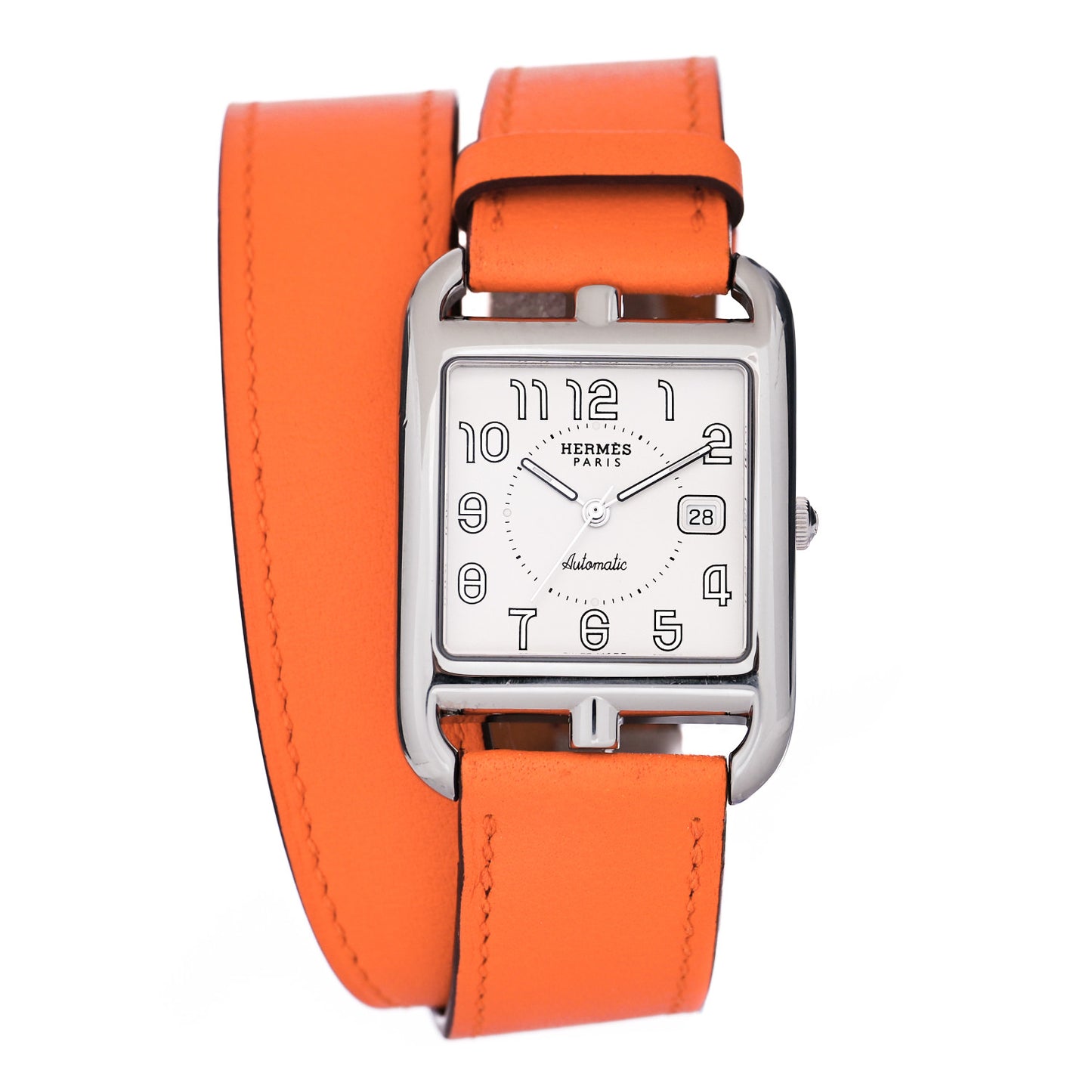 Stainless Steel Swift 29mm Cape Cod Double Tour Automatic Watch Orange