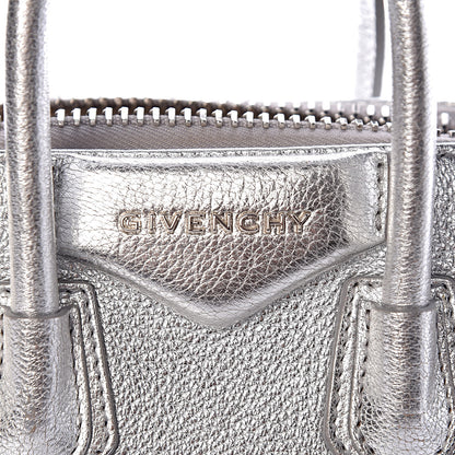 Givenchy Metallic Sugar Goatskin Mini Antigona Silver 8 of 11