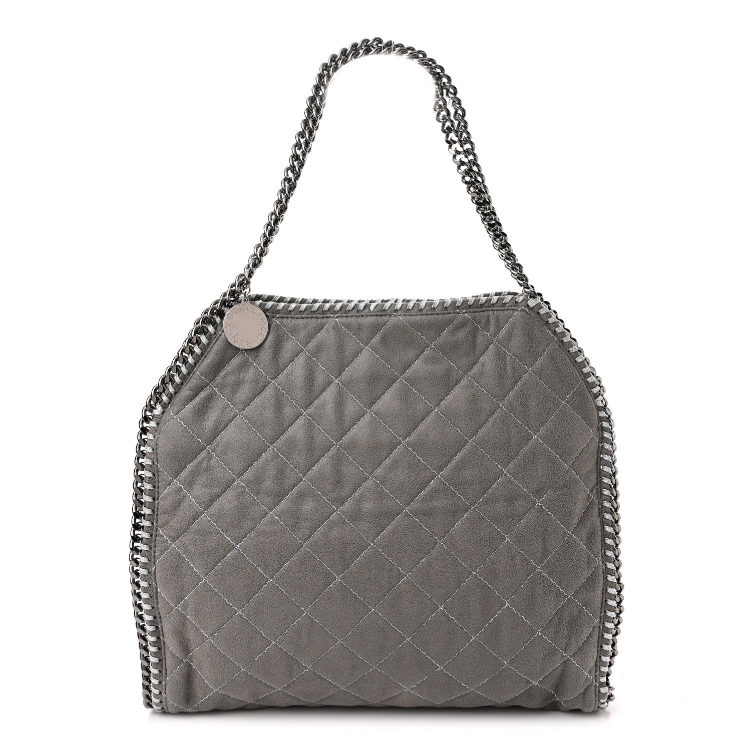 Stella McCartney Shaggy Deer Quilted Small Falabella Tote Light Grey 1 of 9