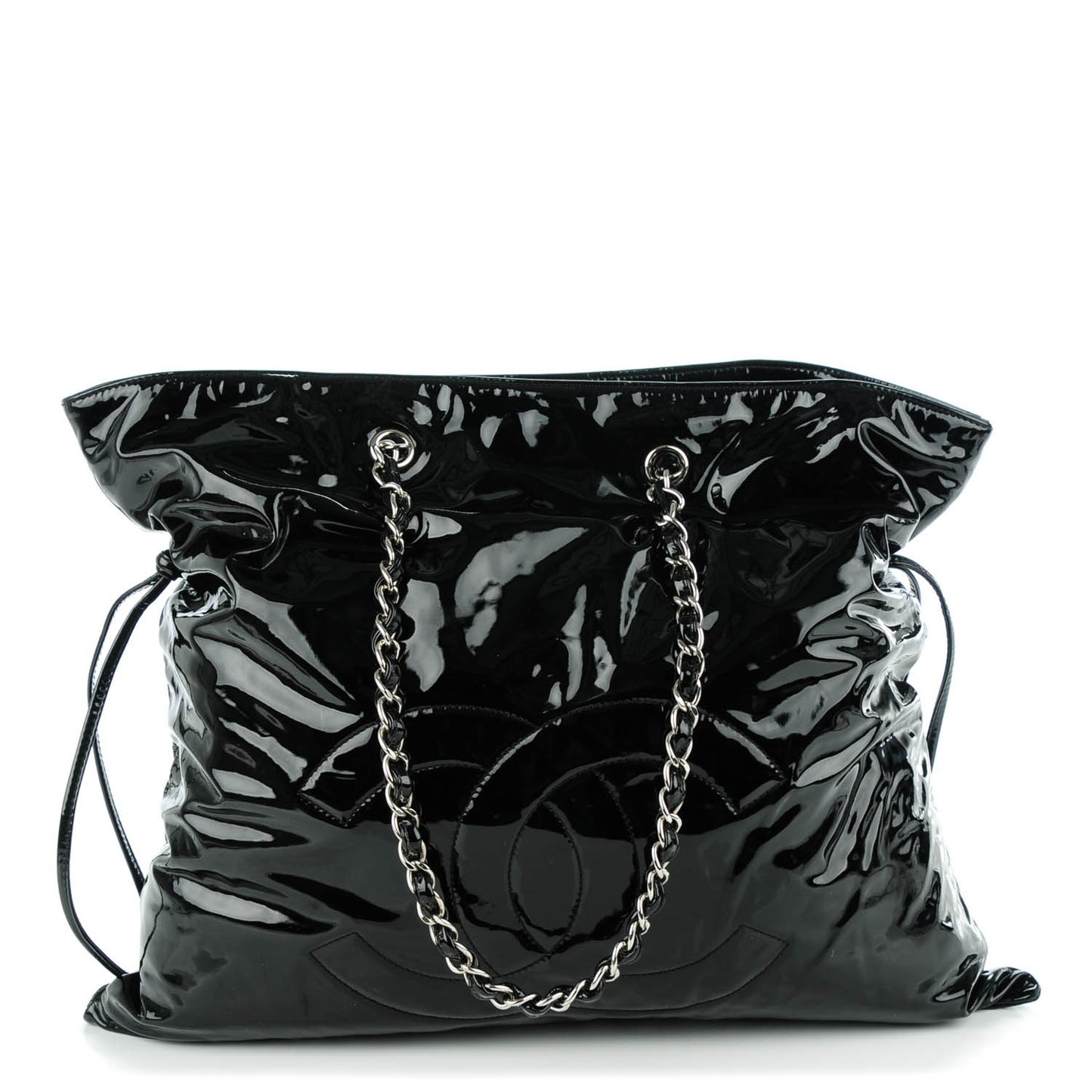 Patent Bonbons Shopper Tote Black