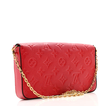 Louis Vuitton Empreinte Pochette Felicie Chain Wallet Scarlet 4 of 15