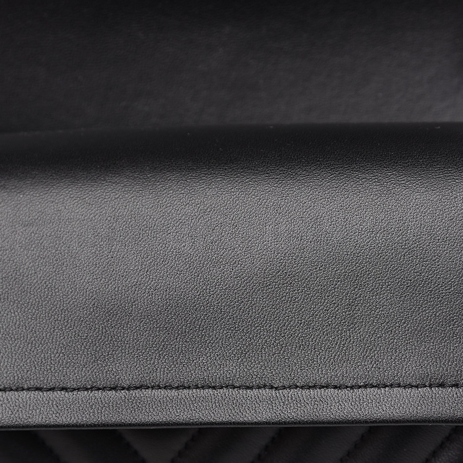 Chanel Lambskin Chevron Quilted Medium Double Flap Black 12 of 13
