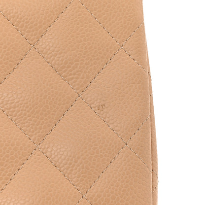 Chanel Caviar Quilted Jumbo Double Flap Beige 16 of 17