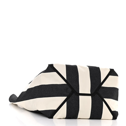 Celine Canvas Striped Large Phantom Cabas Black White 4 of 9