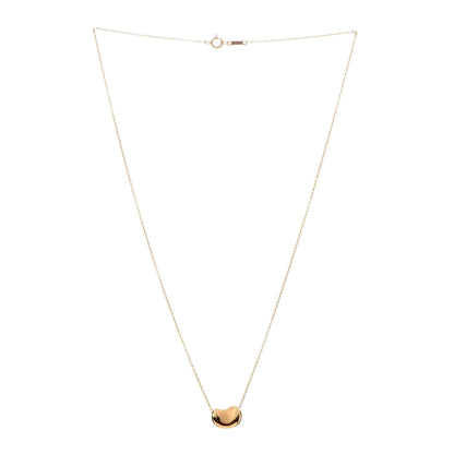 Tiffany 18K Yellow Gold 9mm Elsa Peretti Bean Pendant Necklace 3 of 6