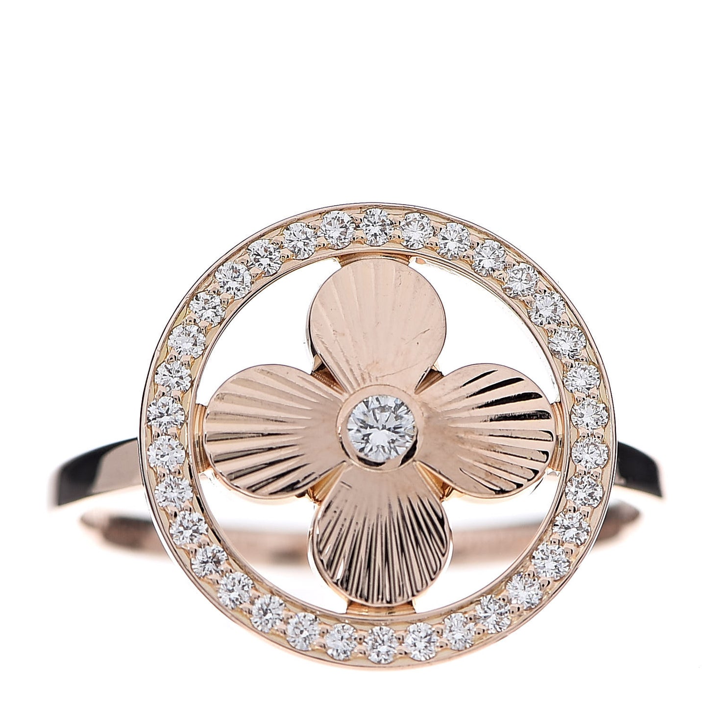 18K Pink Gold Diamond BB Blossom Ring 52 6