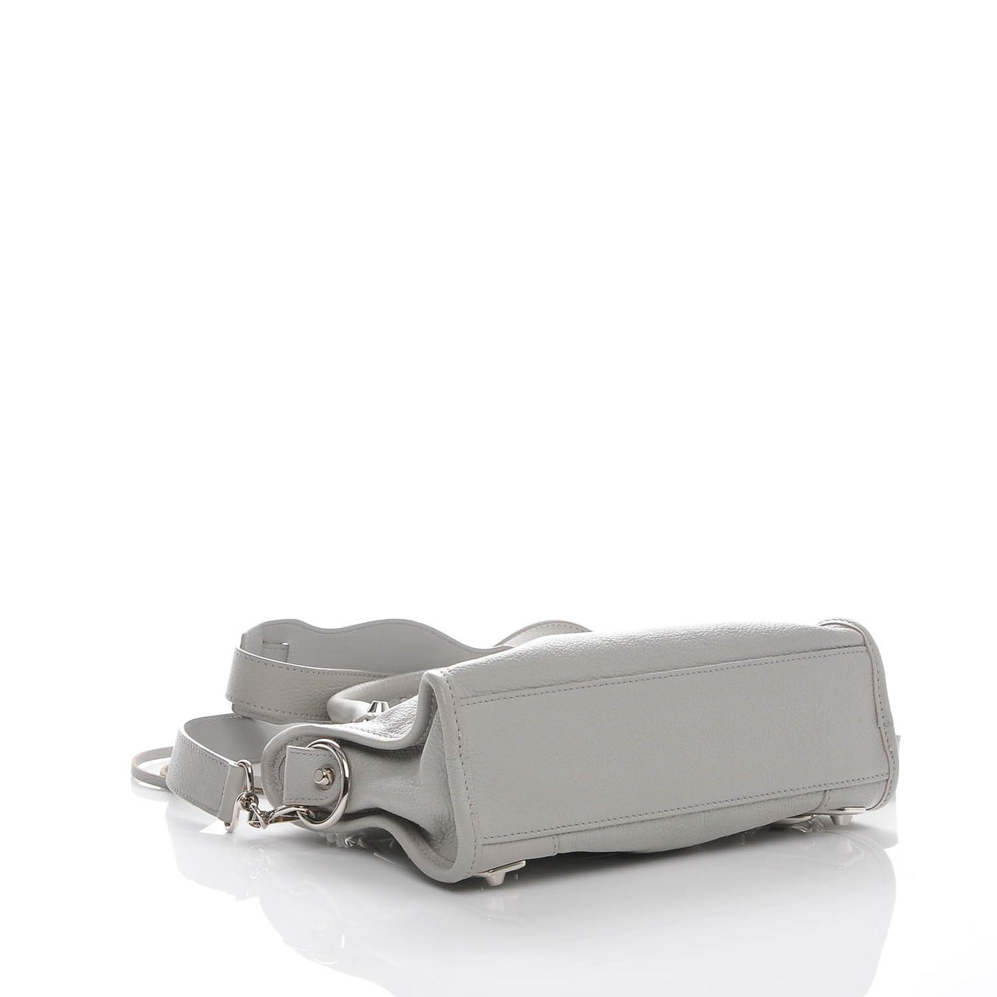 Chevre Silver Metallic Edge Hardware Classic Hardware Mini City Gris Glace