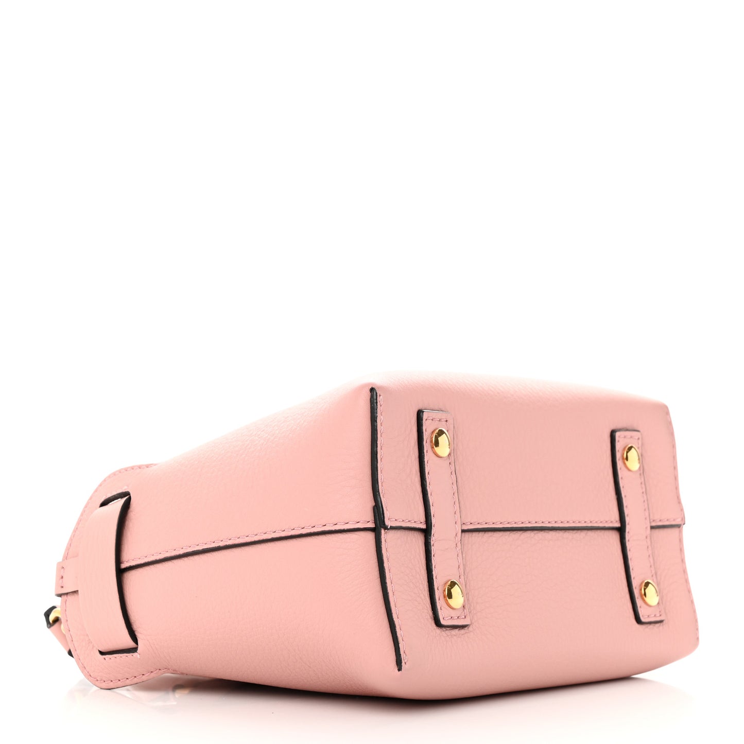 Grainy Calfskin Baby Belt Bag Ash Rose