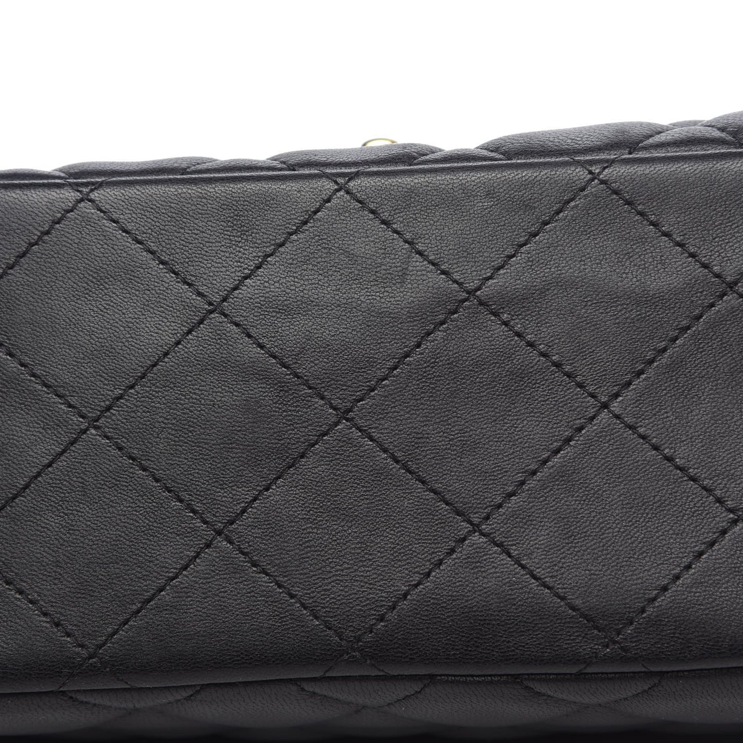 Lambskin Quilted Maxi Single Flap Black