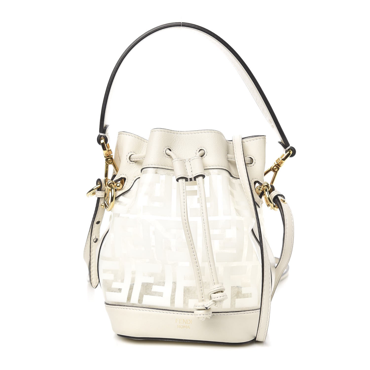 Fendi TPU FF Vitello Grace F is Fendi Mini Mon Tresor Bucket Bag White 1 of 10