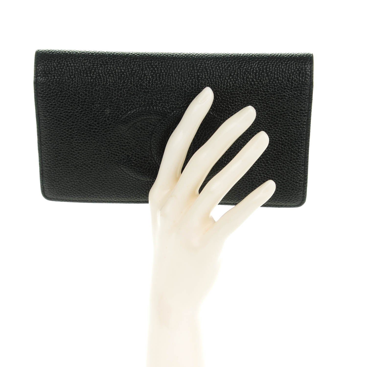 Chanel Caviar Timeless CC Yen Wallet Black 2 of 8