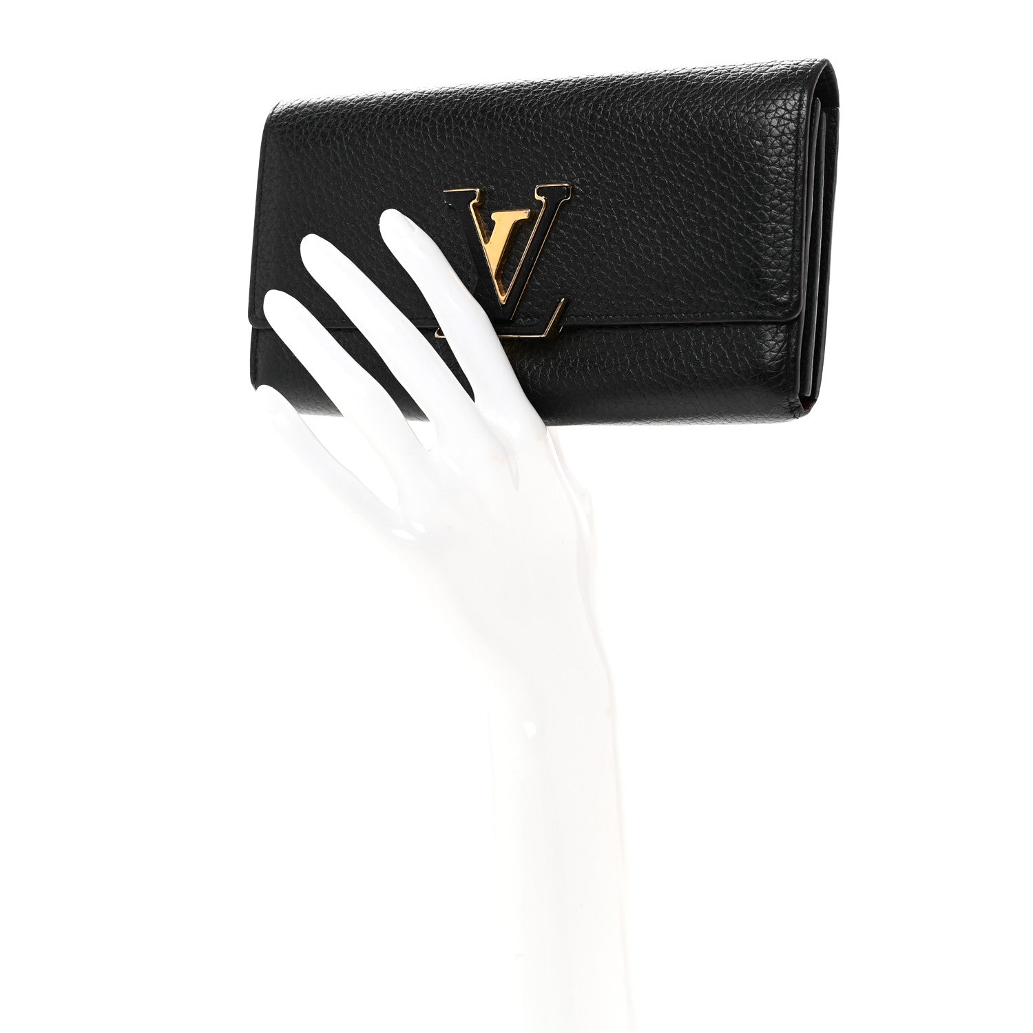 Louis Vuitton Taurillon Capucines Wallet Black 2 of 7
