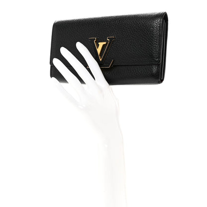 Louis Vuitton Taurillon Capucines Wallet Black 2 of 7