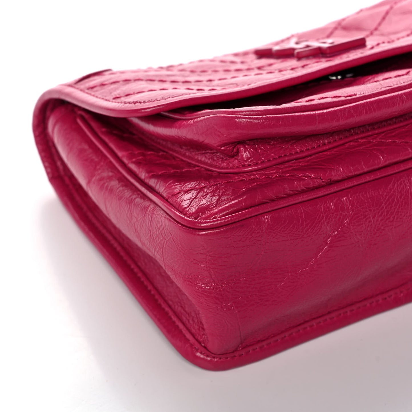 Crinkled Calfskin Matelasse Monogram Baby Niki Chain Satchel Freesia