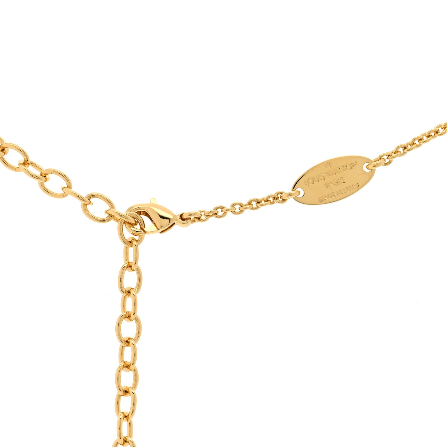 Metal LV Eclipse Necklace Gold