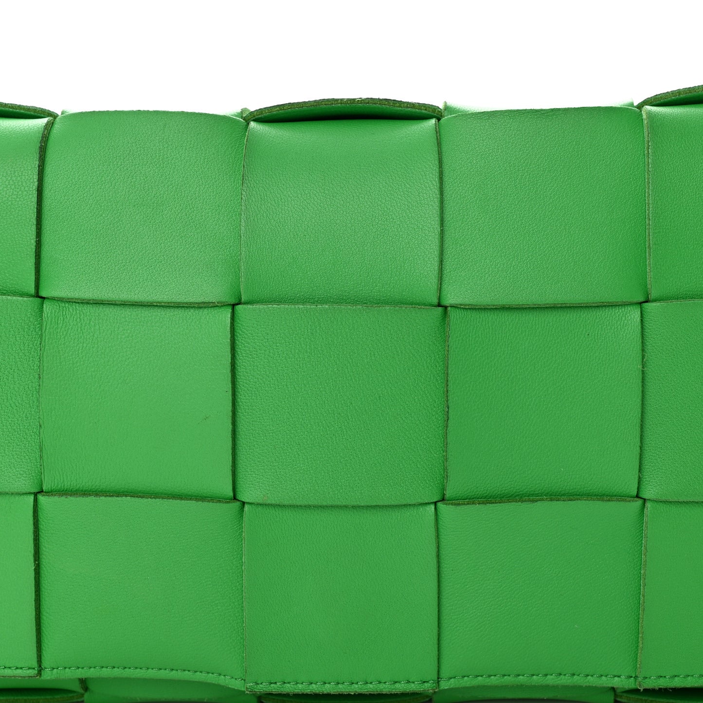 Lambskin Maxi Intrecciato Cassette Crossbody Bag Grass