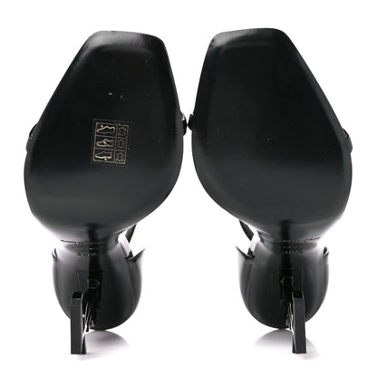 Saint Laurent Patent Calfskin Opyum 110 Sandals 38 Black 5 of 8