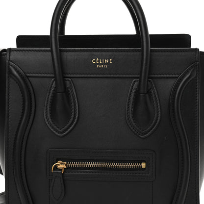 Celine Smooth Calfskin Nano Luggage Black 14 of 14