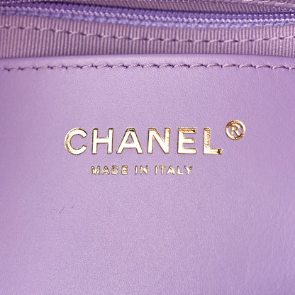Chanel Shiny Caviar Quilted Large Funky Match Flap Lilac 6 of 10