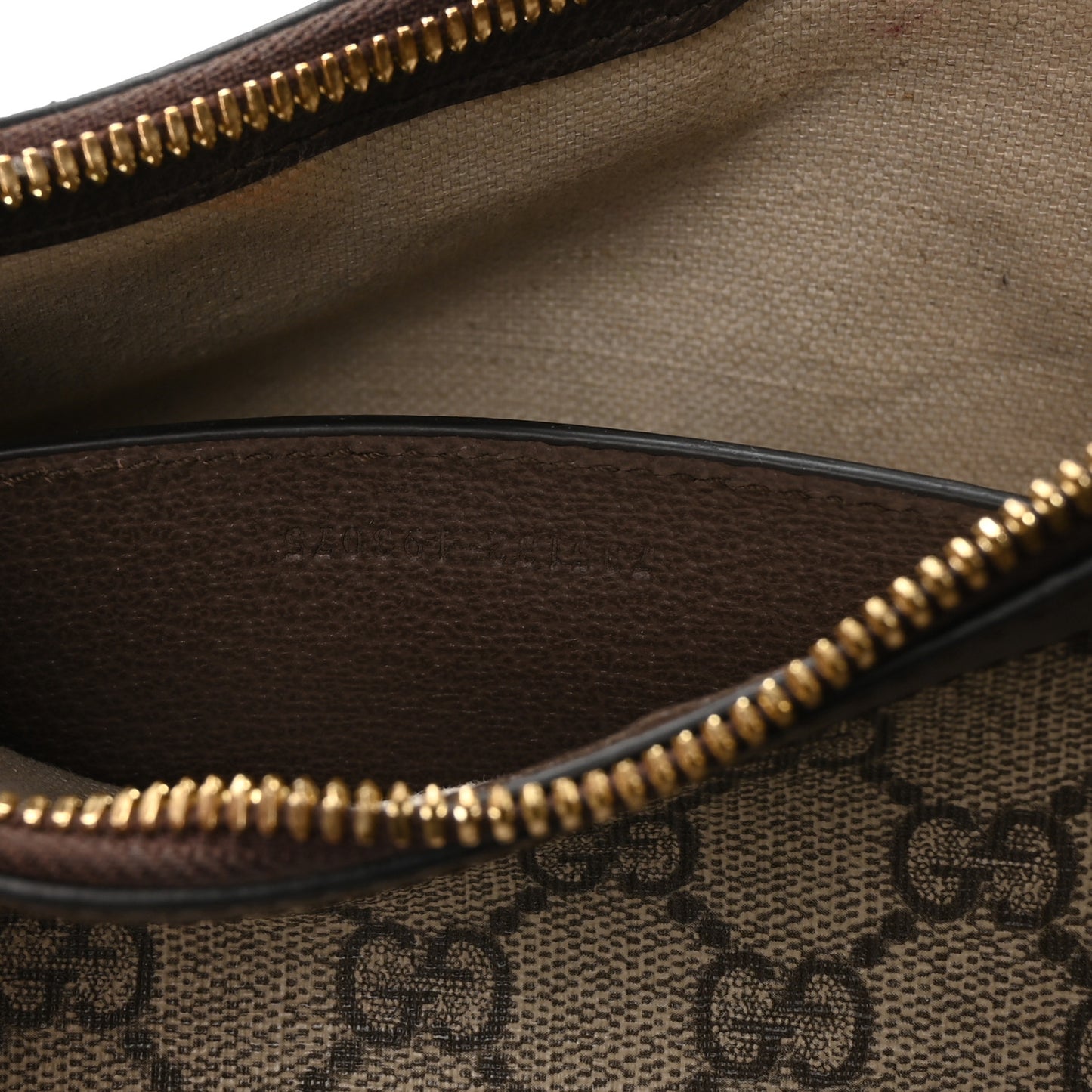 GG Supreme Monogram Textured Dollar Calfskin Web Small Ophidia GG Handbag Beige Ebony New Acero