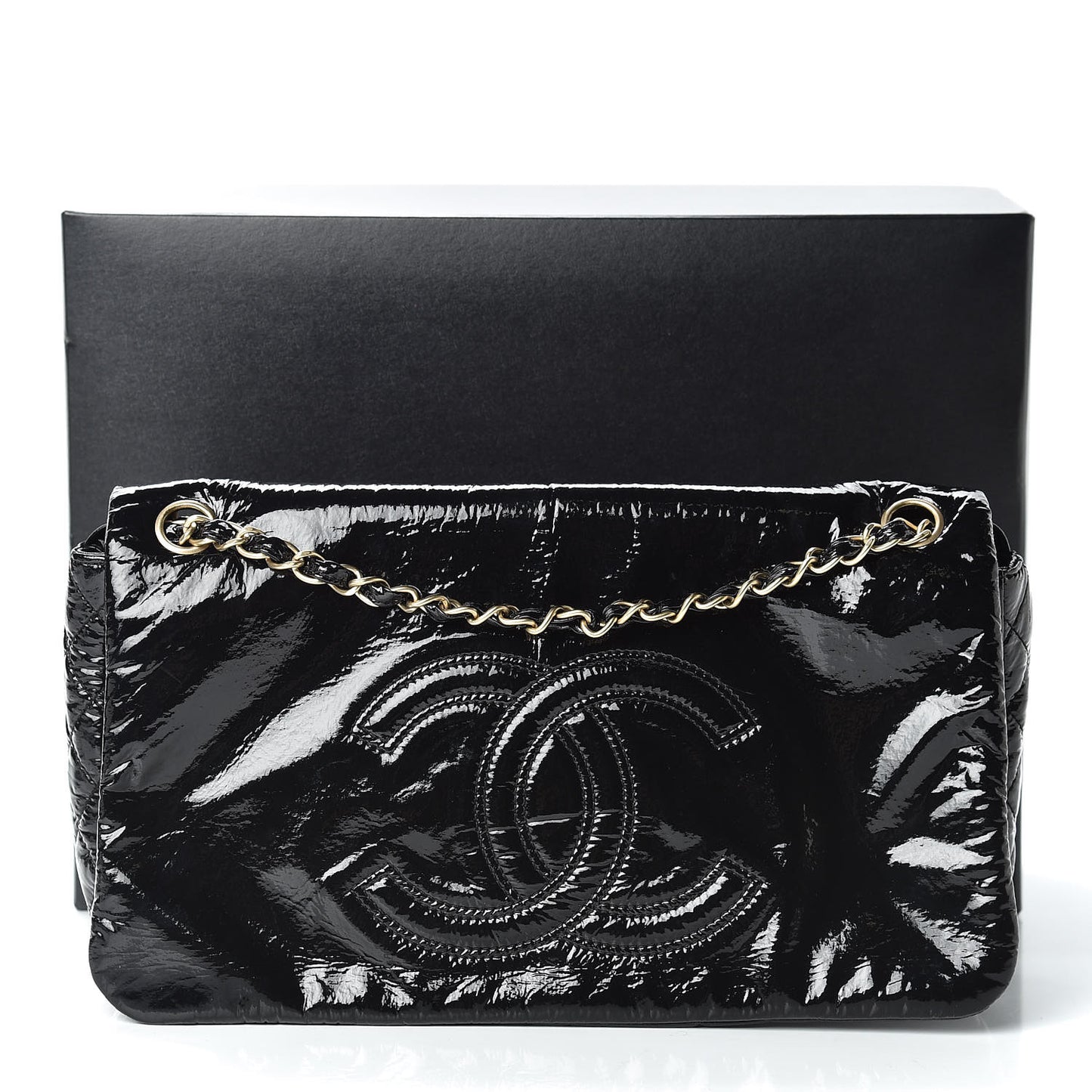 Vinyl Medium Rock and Chain Flap Black