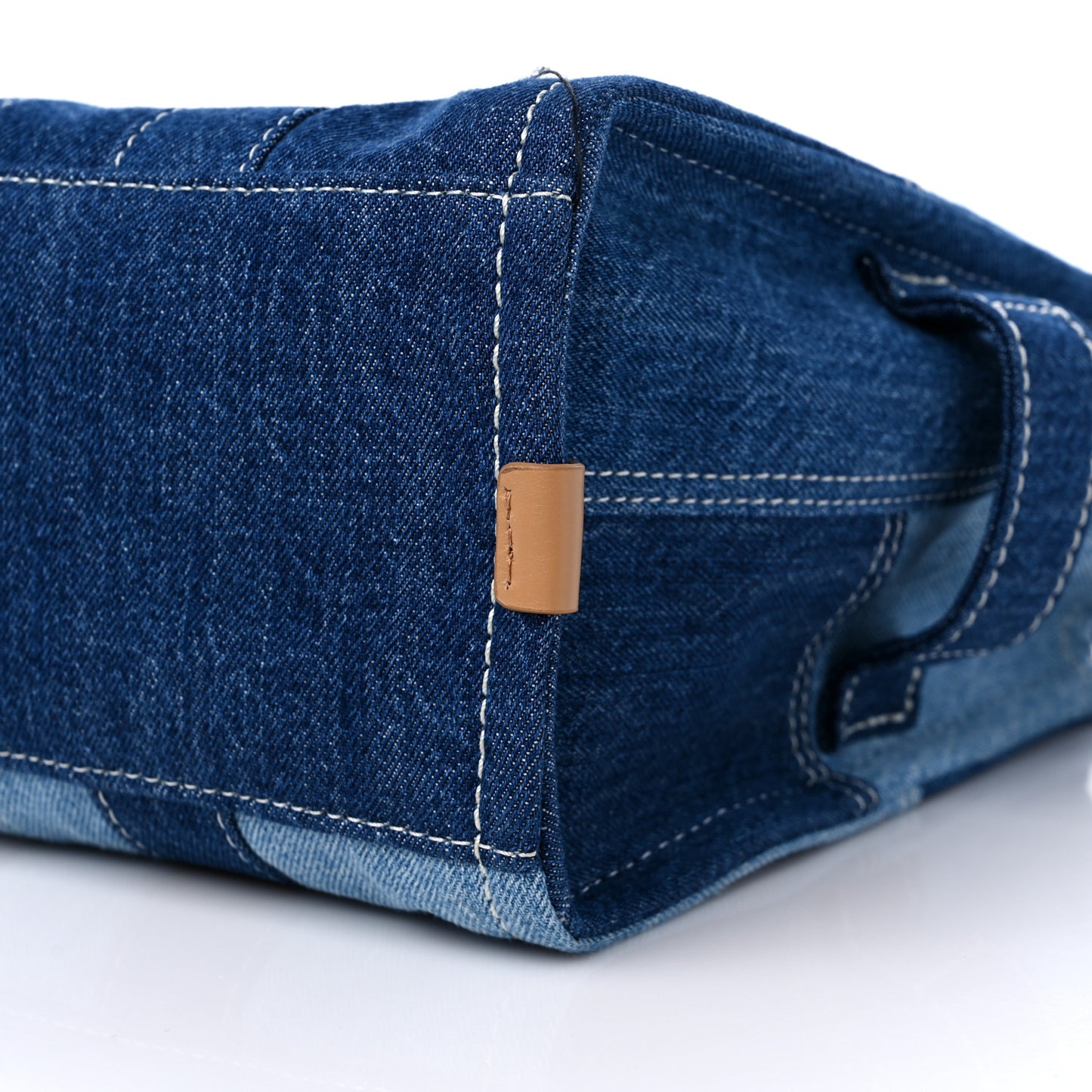 Denim Canvas Medium Tote Bag Blue