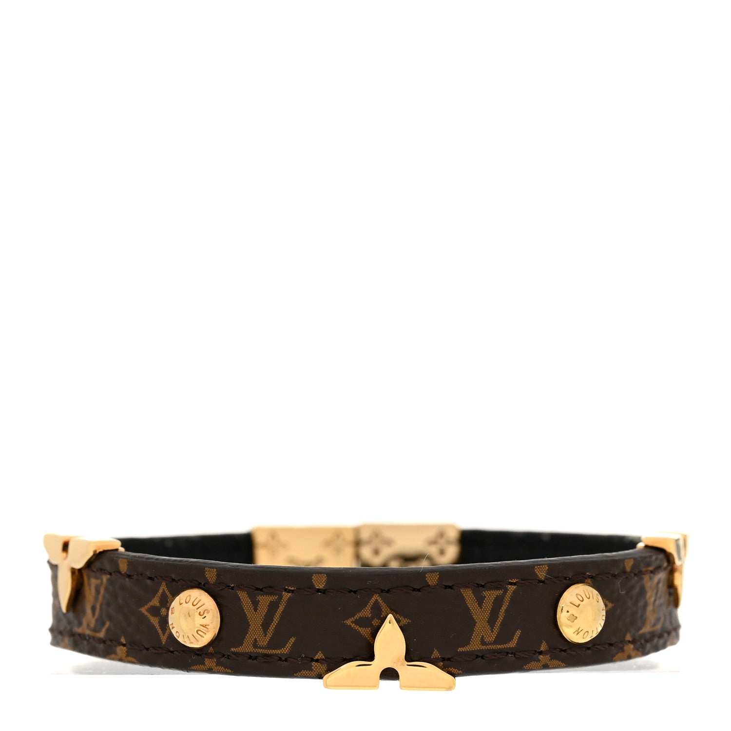 Louis Vuitton Monogram LV Crown Reversible Bracelet 17 Black 1 of 8