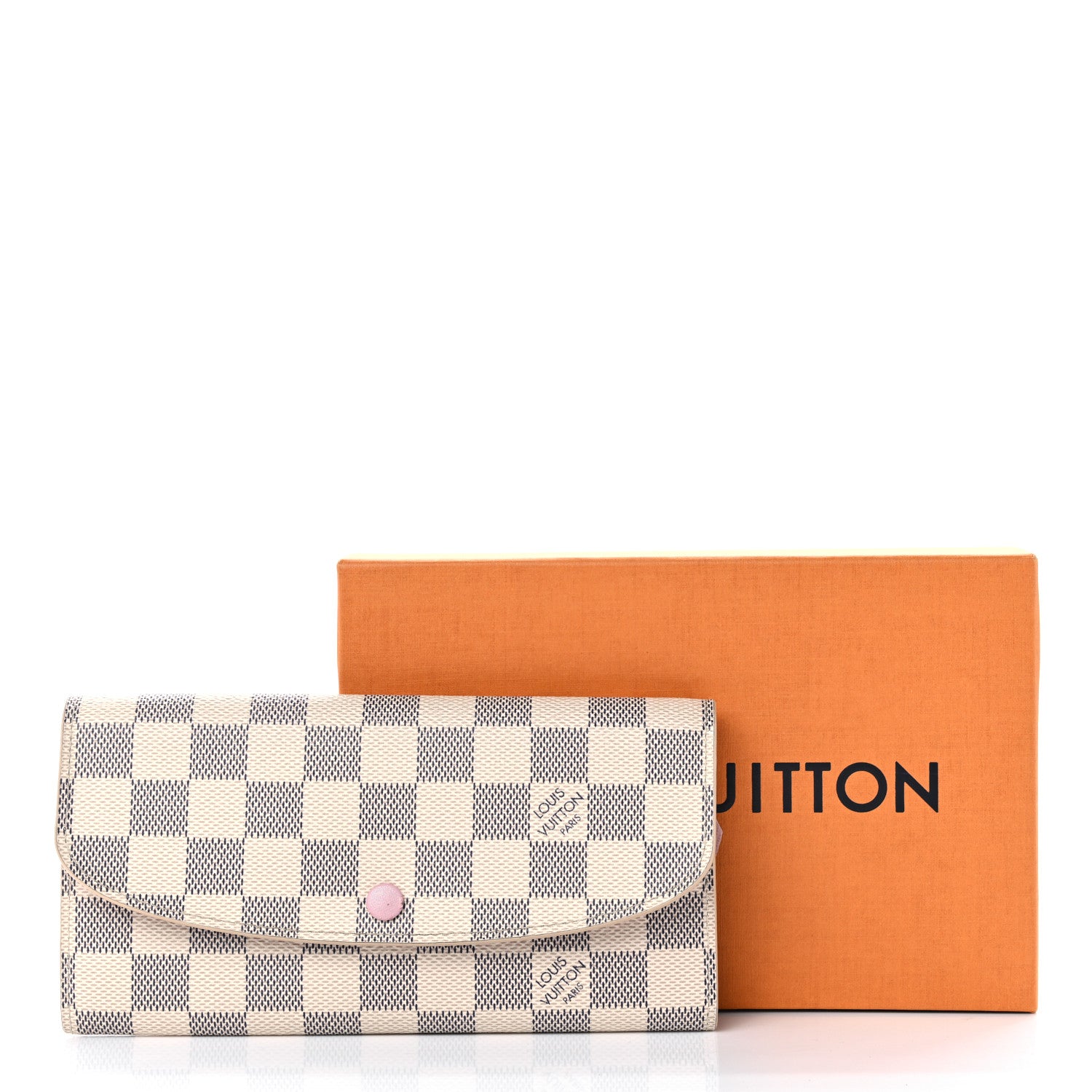 Louis Vuitton Damier Azur Emilie Wallet Rose Ballerine 11 of 11