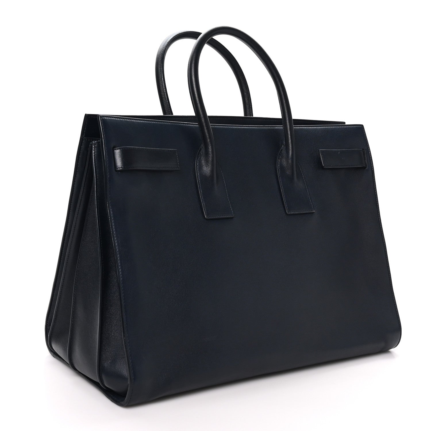 Saint Laurent Calfskin Large Sac de Jour Carryall  Navy Blue 3 of 9