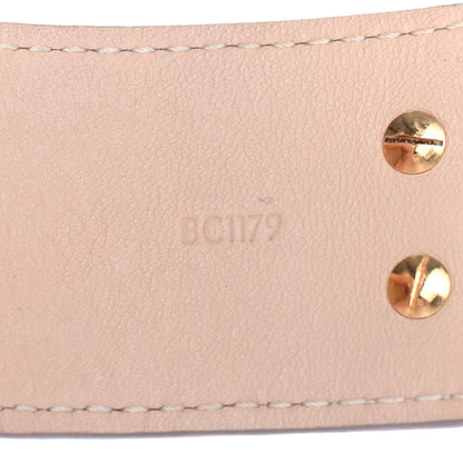 Louis Vuitton Calfskin So LV Cuff Bracelet 17 Beige 5 of 5