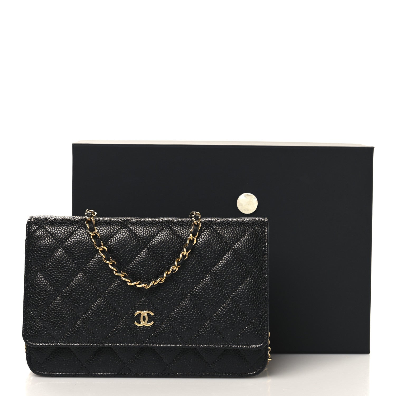 Chanel Caviar Quilted Wallet on Chain WOC Black 11 of 11