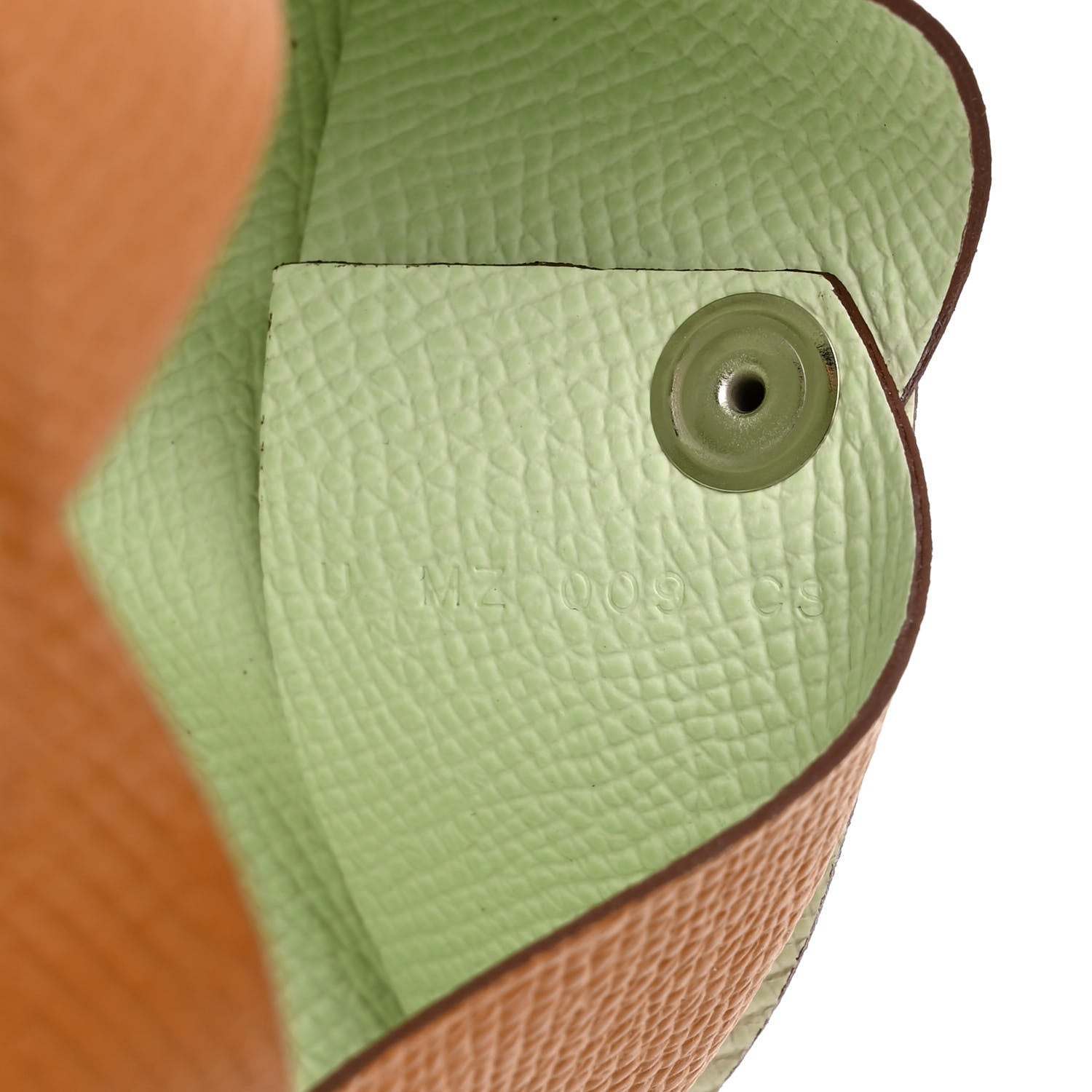 Hermes Epsom Verso Calvi Card Case Gold Vert Fizz 7 of 8
