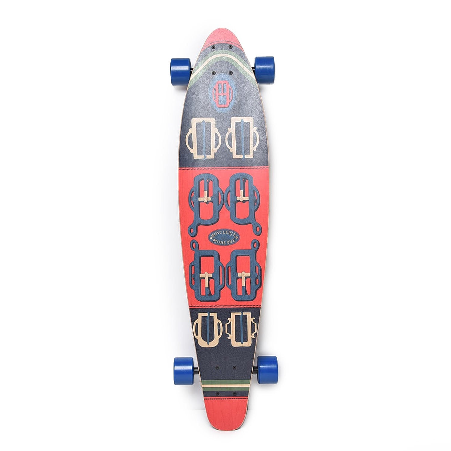 Hermes Maple Wood Boucleries Modernes Long Board Skateboard 1 of 8