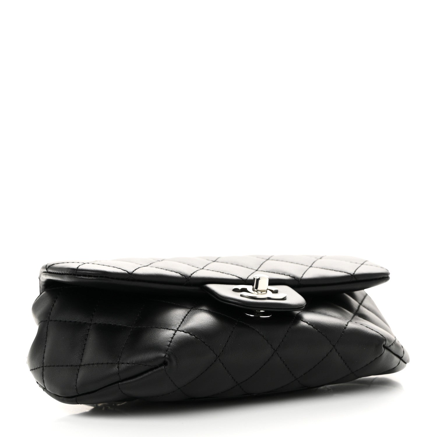 Chanel Calfskin Quilted CC Uniform Flap Belt Bag Black 4 of 10