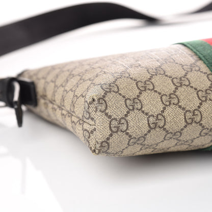 Gucci GG Supreme Monogram Web Messenger Bag Black 8 of 9