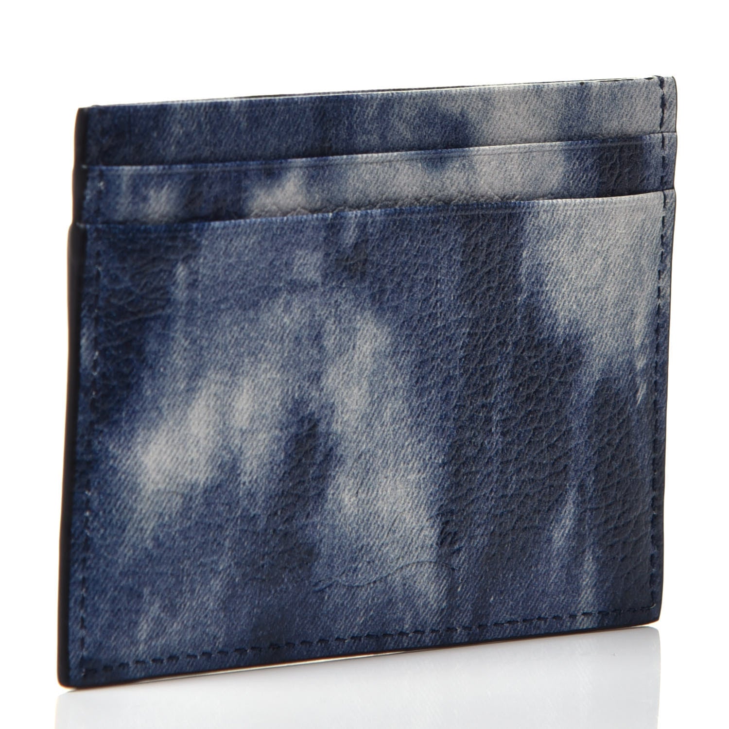 Christian Louboutin Calfskin Loubisky Studded Kios Card Holder Blue 3 of 8