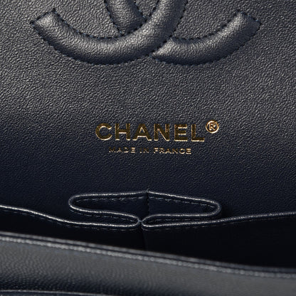 Chanel Caviar Quilted Medium Double Flap Navy 9 of 12