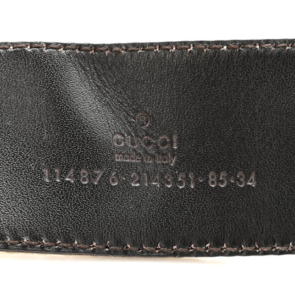 Gucci Calfskin Web Interlocking G Belt 85 34 Fuchsia White 9 of 16