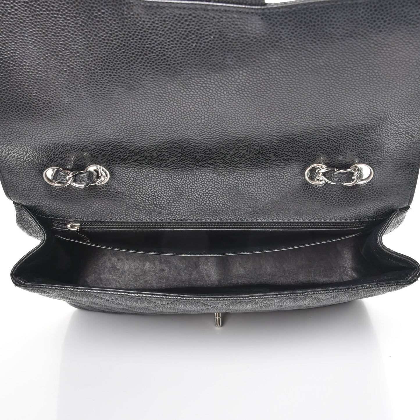 Caviar Quilted Jumbo Single Flap Black