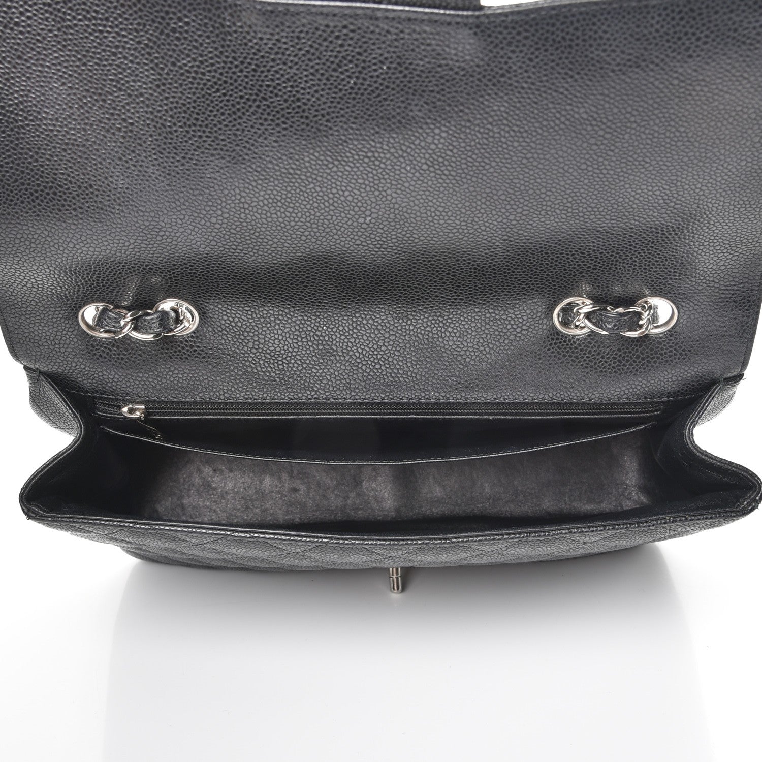 Chanel Caviar Quilted Jumbo Single Flap Black 6 of 8