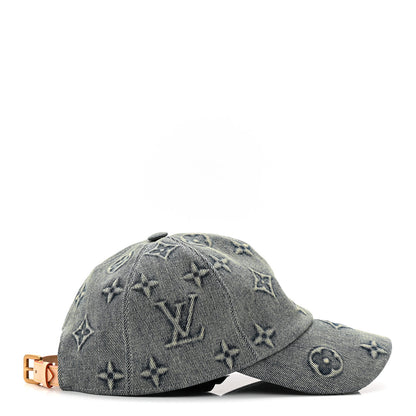 Louis Vuitton Monogram Washed Denim Cap L Blue 6 of 9