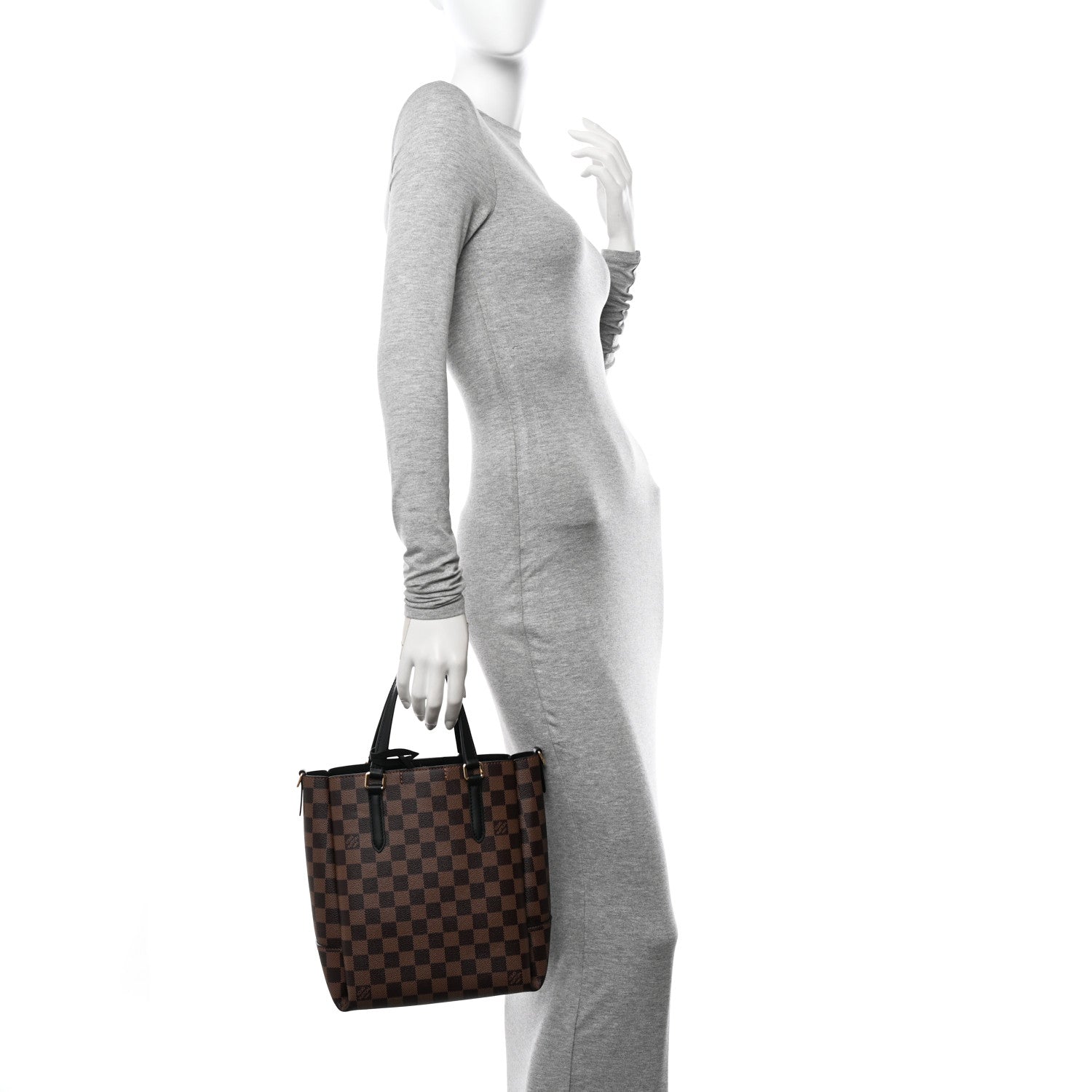 Louis Vuitton Damier Ebene Belmont PM Black 2 of 9