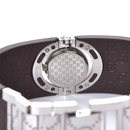 Gucci Stainless Steel Rubber 23mm Twirl Quartz Watch Brown 4 of 6