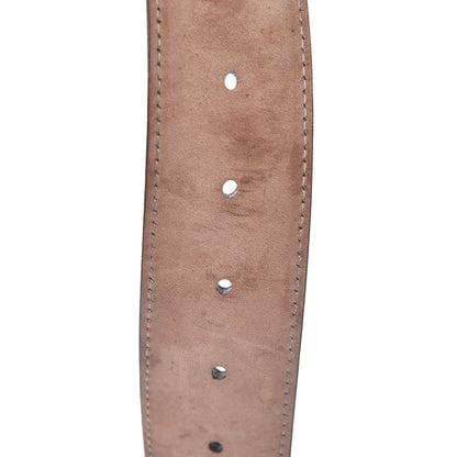 Gucci Metallic Calfskin Interlocking G 40mm Belt 85 34 Pewter 5 of 8